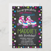 Roller Schaats Birthday Uitnodiging (Voorkant)