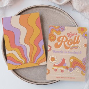 Roller Schaats Birthday Uitnodiging   Schaats van