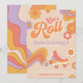 Roller Schaats Birthday Uitnodiging | Schaats van  (Voorkant / Achterkant)