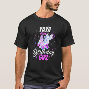 Roller Schaats Birthday Yaya Funny Roller Skpa T-shirt