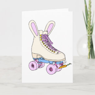 Roller Schaats Bunny-Kaart (ventilator/Cartoon/Pas Kaart