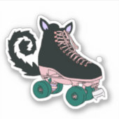 Roller Schaats Cat Sticker (Voorkant)