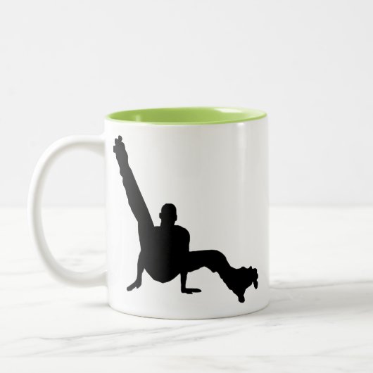 Roller Schaats Dancing Tweekleurige Koffiemok (Links)