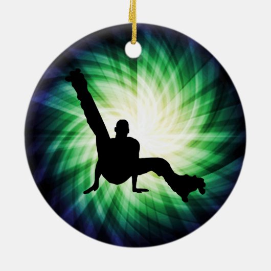 Roller Schaats Dansen Keramisch Ornament (Achterkant)