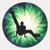 Roller Schaats Dansen Ronde Sticker (Voorkant)