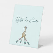 Roller Schaats dierthema baby shower Reclamebord Met Voetstuk (Voorkant)