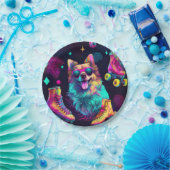 Roller Schaats Disco Dog Papieren Bordje (Feest)