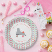 roller Schaats dot Papieren Bordje (Feest)