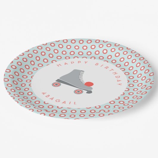 roller Schaats dot Papieren Bordje (Gekanteld)