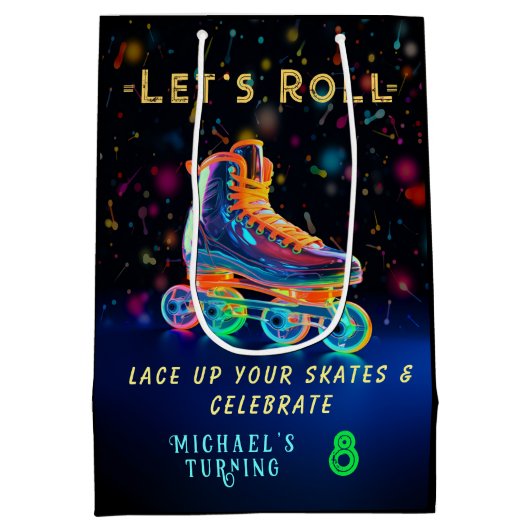 Roller Schaats, draaien 8 Medium Cadeauzakje (Achterkant)