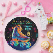 Roller Schaats, draaien 8 Papieren Bordje (Feest)