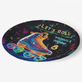 Roller Schaats, draaien 8 Papieren Bordje (Gekanteld)