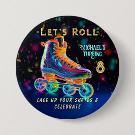 Roller Schaats, draaien 8 Ronde Button 7,6 Cm