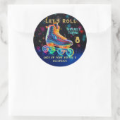 Roller Schaats, draaien 8 Ronde Sticker (Tas)