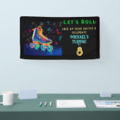 Roller Schaats, draaien 8 Spandoek (Beurs)