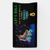 Roller Schaats, draaien 8 Spandoek (Verticaal)