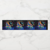 Roller Schaats, draaien 8 Waterfles Etiket (Enkel label)