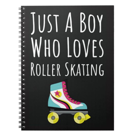 Roller Schaats Geschenken Voor Jongens Voor Kinder Notitieboek (Voorkant)