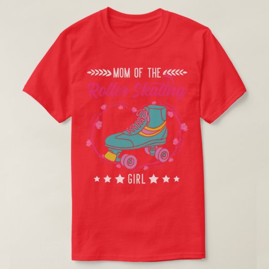 Roller Schaats Girl Mam Skating T-shirt (Design voorkant)