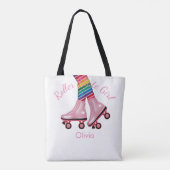 Roller Schaats Girl - Personaliseren Tote Bag (Achterkant)