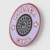 Roller Schaats Girl-wandklok Grote Klok (Hoek)