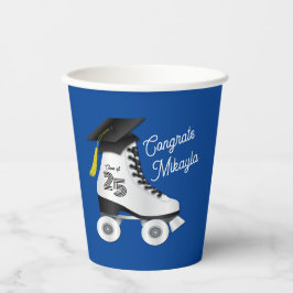 Roller Schaats Graduation Party Skating Rink Blauw Papieren Bekers