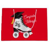 Roller Schaats Graduation Party Skating Rink Rood Groot Cadeauzakje (Voorkant)