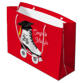 Roller Schaats Graduation Party Skating Rink Rood Groot Cadeauzakje (Achterkant Gekanteld)