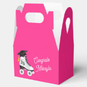Roller Schaats Graduation Party Skating Rink Roze Bedankdoosjes (Geopend)