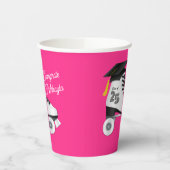 Roller Schaats Graduation Party Skating Rink Roze Papieren Bekers (Links)