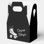 Roller Schaats Graduation Party Skating Rink Zwart Bedankdoosjes (Geopend)