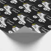 Roller Schaats Graduation Party Skating Rink Zwart Cadeaupapier (Hoek)