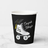 Roller Schaats Graduation Party Skating Rink Zwart Papieren Bekers (Achterkant)