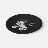 Roller Schaats Graduation Party Skating Rink Zwart Papieren Bordje (Gekanteld)