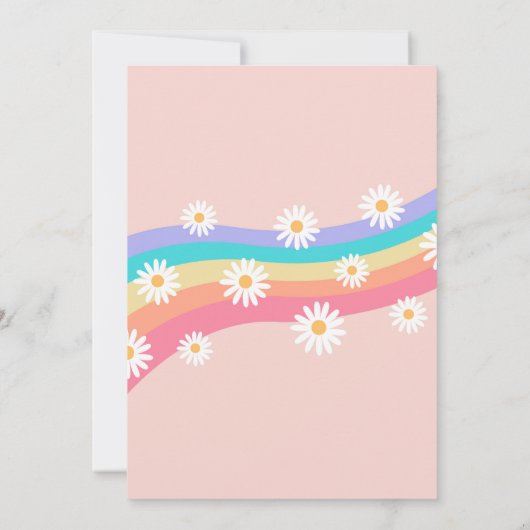 Roller Schaats Groovy Retro Birthday Uitnodigingen (Achterkant)