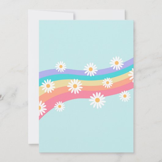 Roller Schaats Groovy Retro Birthday Uitnodigingen (Achterkant)