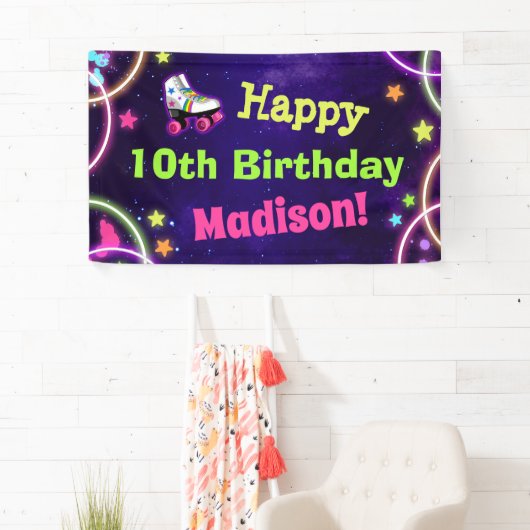 Roller Schaats Happy Birthday Banner (Insitu)