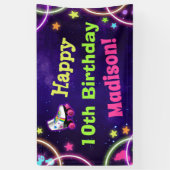 Roller Schaats Happy Birthday Banner (Verticaal)