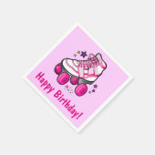 Roller Schaats Happy Birthday Servet (Hoek)