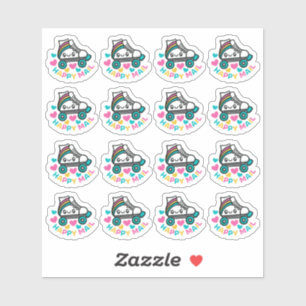 Roller Schaats Happy Mail Custom-Cut Vinyl Sticker