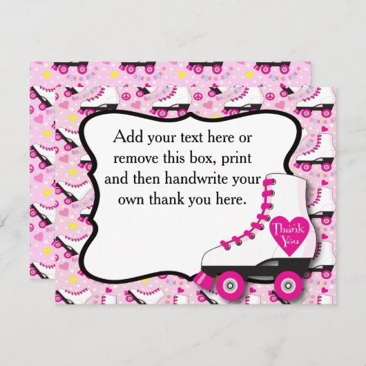 Roller Schaats - Hartelijk dank voor uw kaart #2 (Voorkant / Achterkant)