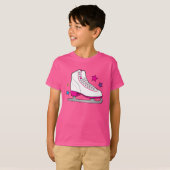 Roller Schaats in roze T-shirt (Voorkant volledig)