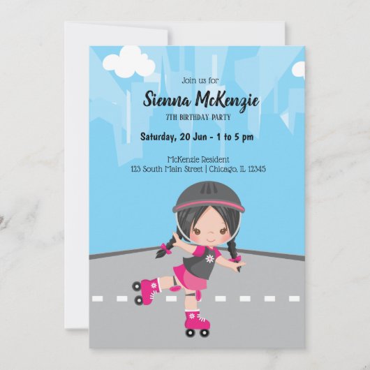 Roller Schaats Kaart (Voorkant)