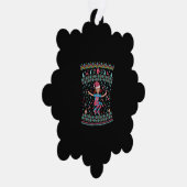 Roller Schaats-kerstmeisje Ornament Kaart (Rechts)