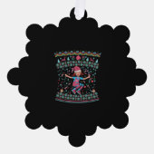 Roller Schaats-kerstmeisje Ornament Kaart (Voorkant)