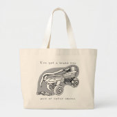 Roller Schaats Key Jumbo-Tas Grote Tote Bag (Voorkant)