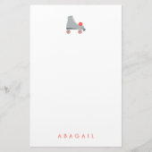 Roller Schaats - Koraal Briefpapier (Voorkant)