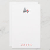 Roller Schaats - Koraal Briefpapier (Voorkant / Achterkant)