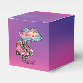 Roller Schaats Meisje Verjaardagsfeestje Dank u Bedankdoosjes