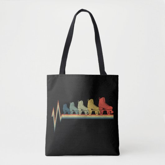 Roller Schaats met rolschaatsen, hartslag, waterkl Tote Bag (Voorkant)